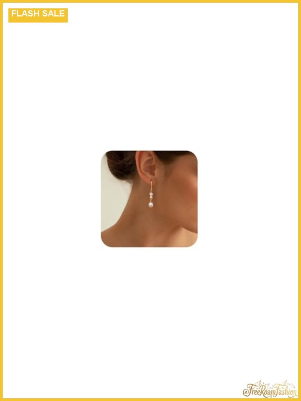 Pearl Drop Earrings 14K Gold Plated Lever Back Dangle